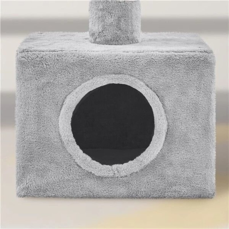 Adjustable FloortoCeiling Cat Tree Tower Condo Scratching Posts For SmallMedium Cats 8