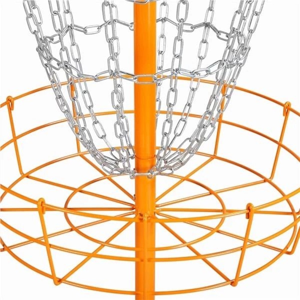 Flying Disc Golf Practice Basket Portable Disc Golf Basket Durable Outdoor Orange Target 7