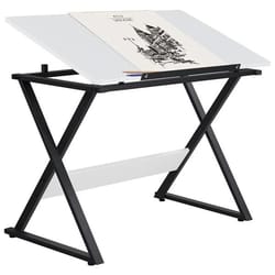 adjustable tabletop art desk, drafting table for creative work, drawing desk with sliding pencil ledge