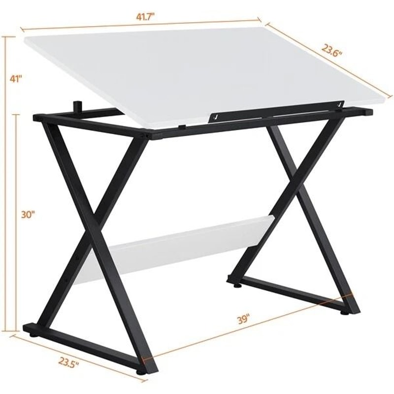 Adjustable Tabletop Art Desk Drafting Table For Creative Work Drawing Desk With Sliding Pencil Ledg 3