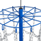 Portable Disc Golf Basket For Practice Cross Chain Outdoor Target Durable Trapper Blue Design 21