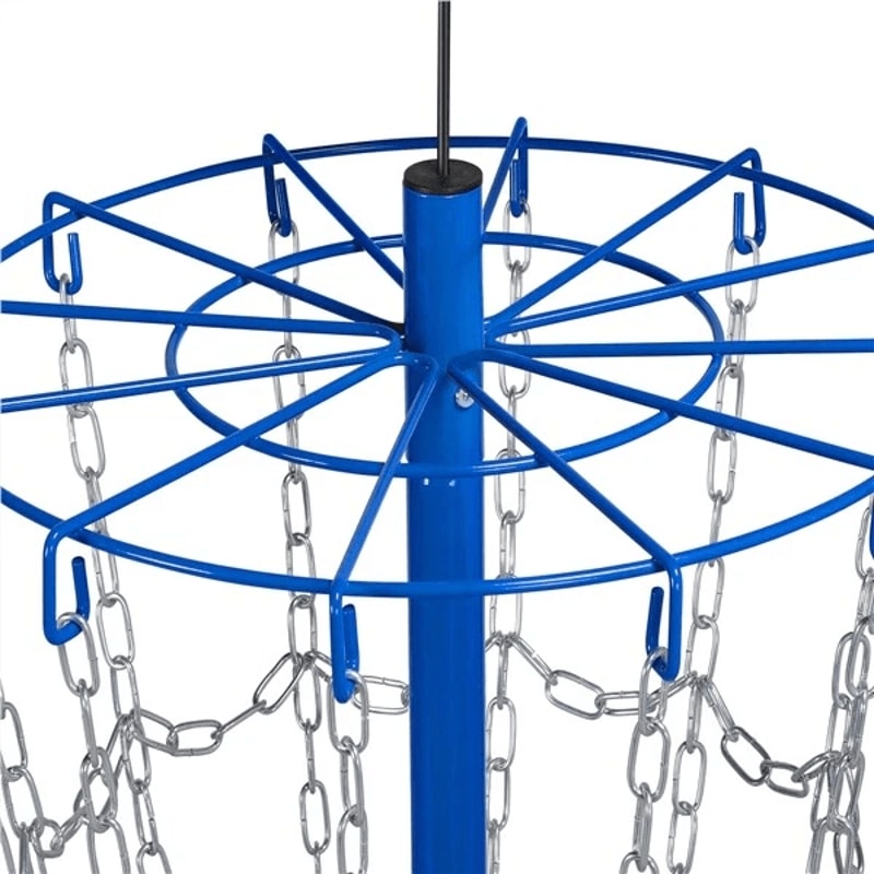 Portable Disc Golf Basket For Practice Cross Chain Outdoor Target Durable Trapper Blue Design 21