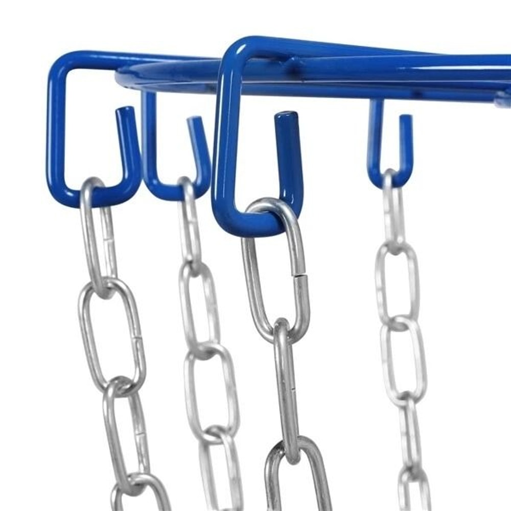 Portable Disc Golf Basket For Practice Cross Chain Outdoor Target Durable Trapper Blue Design 17