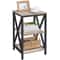Industrial Side Table Nightstand Tier End Table With X Design Bedroom Living Room Modern Home Stora 0