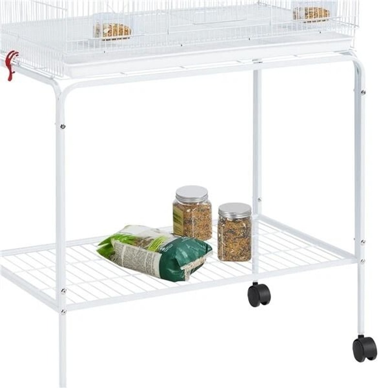 Cages For Parakeets Flight Bird Cage Lovebirds Canaries Breeding Cage White Durable With Casters A 10