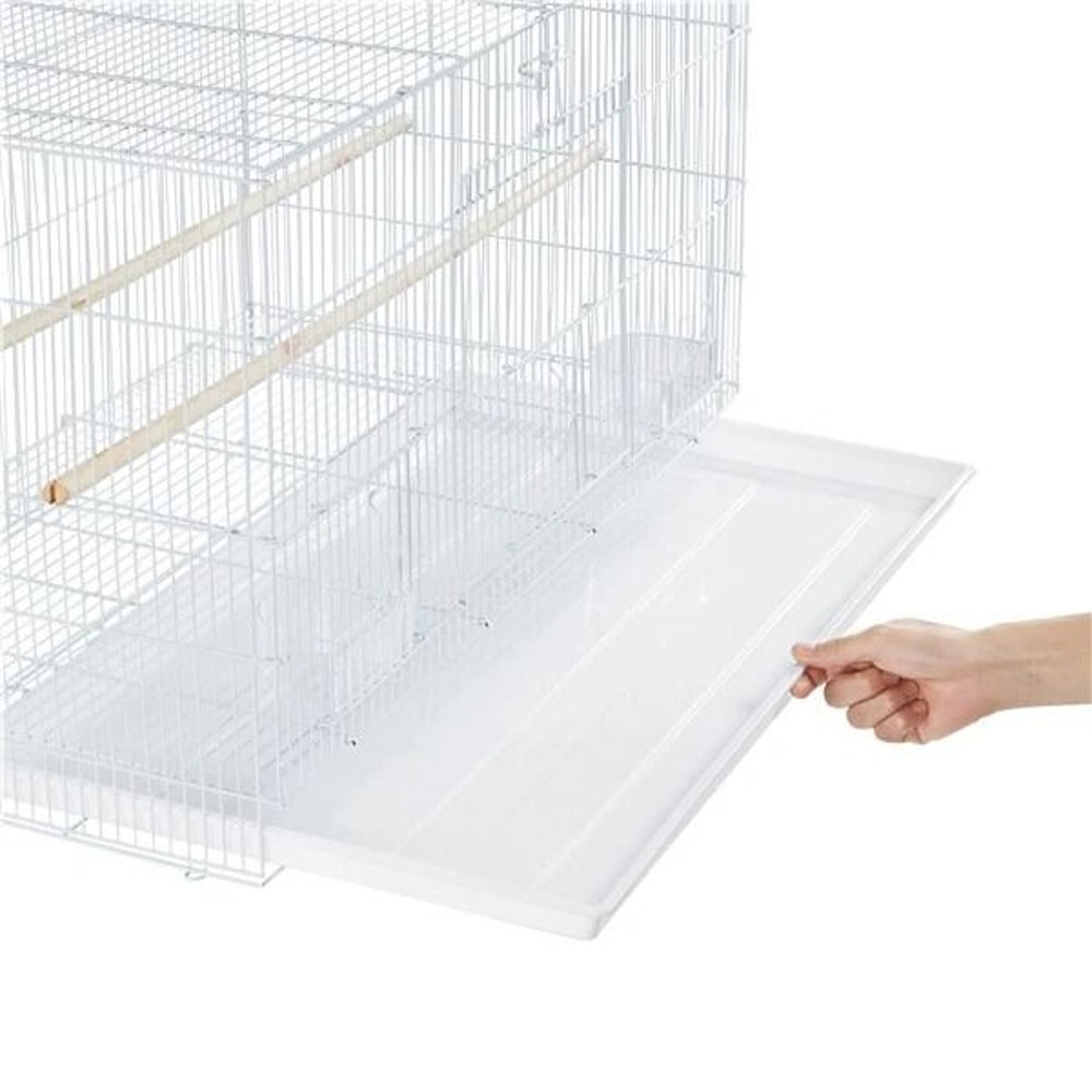 Cages For Parakeets Flight Bird Cage Lovebirds Canaries Breeding Cage White Durable With Casters A 9