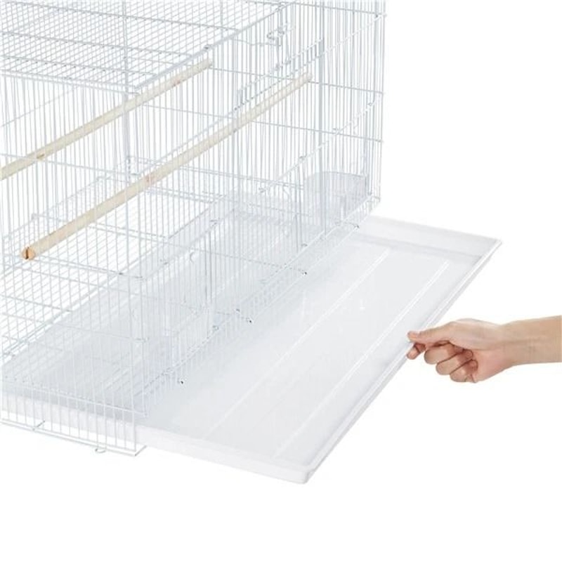 Cages For Parakeets Flight Bird Cage Lovebirds Canaries Breeding Cage White Durable With Casters A 9