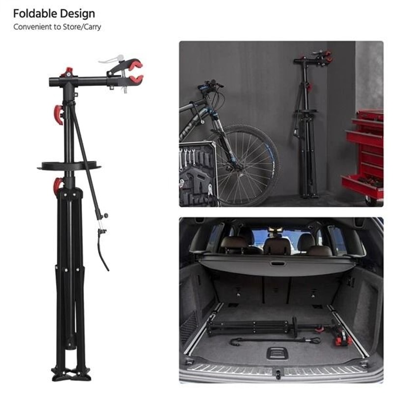 Professional Bike Repair Stand Telescopic Arm Multiple Quick Release Mechanism Tool Tray For Conven 6