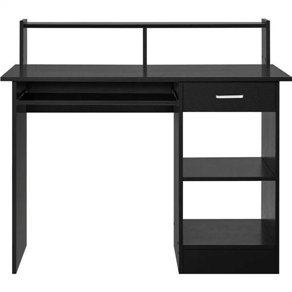Compact Home Office Desk With Keyboard Tray Modern Desk Workstation Storage And Adjustable Shelf Or 1