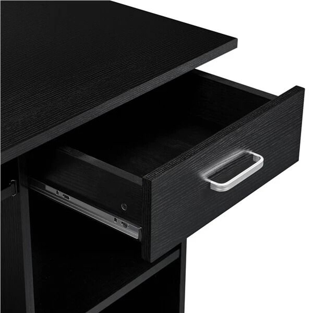 Compact Home Office Desk With Keyboard Tray Modern Desk Workstation Storage And Adjustable Shelf Or 4