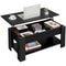 White Lift Top Coffee Table With Hidden Storage Shelf Modern Design SpaceSaving And Durable 0