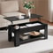 White Lift Top Coffee Table With Hidden Storage Shelf Modern Design SpaceSaving And Durable 2