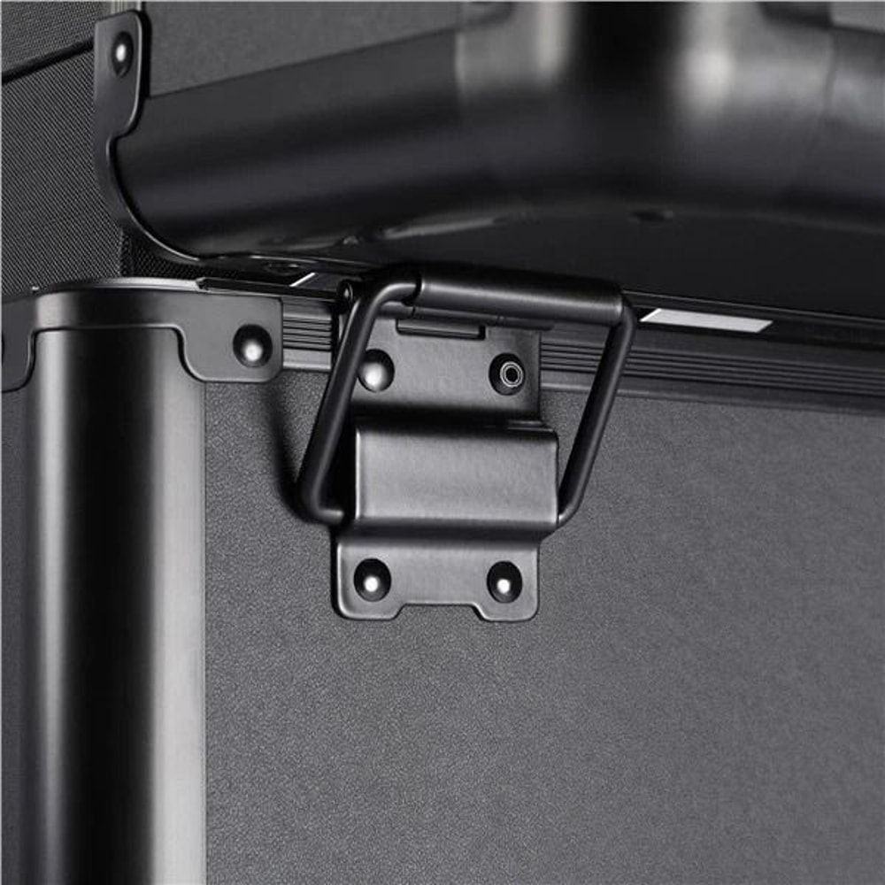 Makeup Train Case Professional Large Capacity Trolley With Strap Aluminum Rolling Makeup Case 11