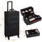 Makeup Train Case Professional Large Capacity Trolley With Strap Aluminum Rolling Makeup Case 2