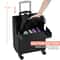 Makeup Train Case Professional Large Capacity Trolley With Strap Aluminum Rolling Makeup Case 3