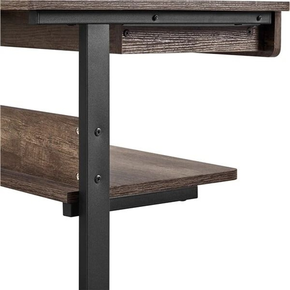 Computer Table Workstation Small Rolling Desk Laptop Mobile PC Corner Tray Desk For Home Office 9