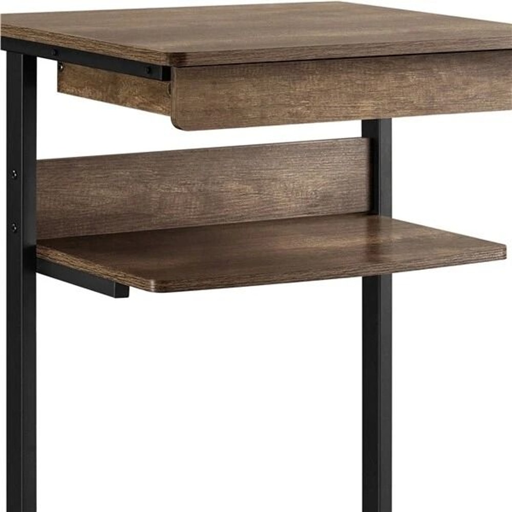 Computer Table Workstation Small Rolling Desk Laptop Mobile PC Corner Tray Desk For Home Office 10