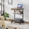 Computer Table Workstation Small Rolling Desk Laptop Mobile PC Corner Tray Desk For Home Office 12