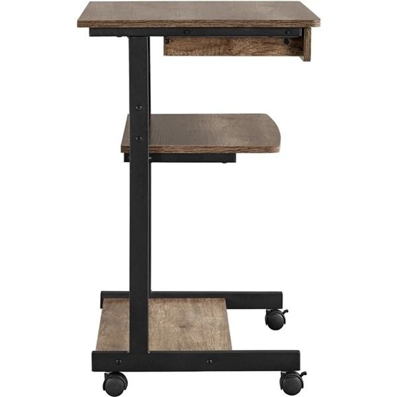 Computer Table Workstation Small Rolling Desk Laptop Mobile PC Corner Tray Desk For Home Office 6