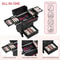 Large Makeup Train Case With Drawers Professional Aluminum Travel Cosmetic Case Rolling Organizer F 2