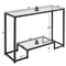 Tempered Glass Console Table Modern Design For Entryway Hallway Porch Kitchen Sturdy Black Metal Fr 3