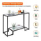 Tempered Glass Console Table Modern Design For Entryway Hallway Porch Kitchen Sturdy Black Metal Fr 4