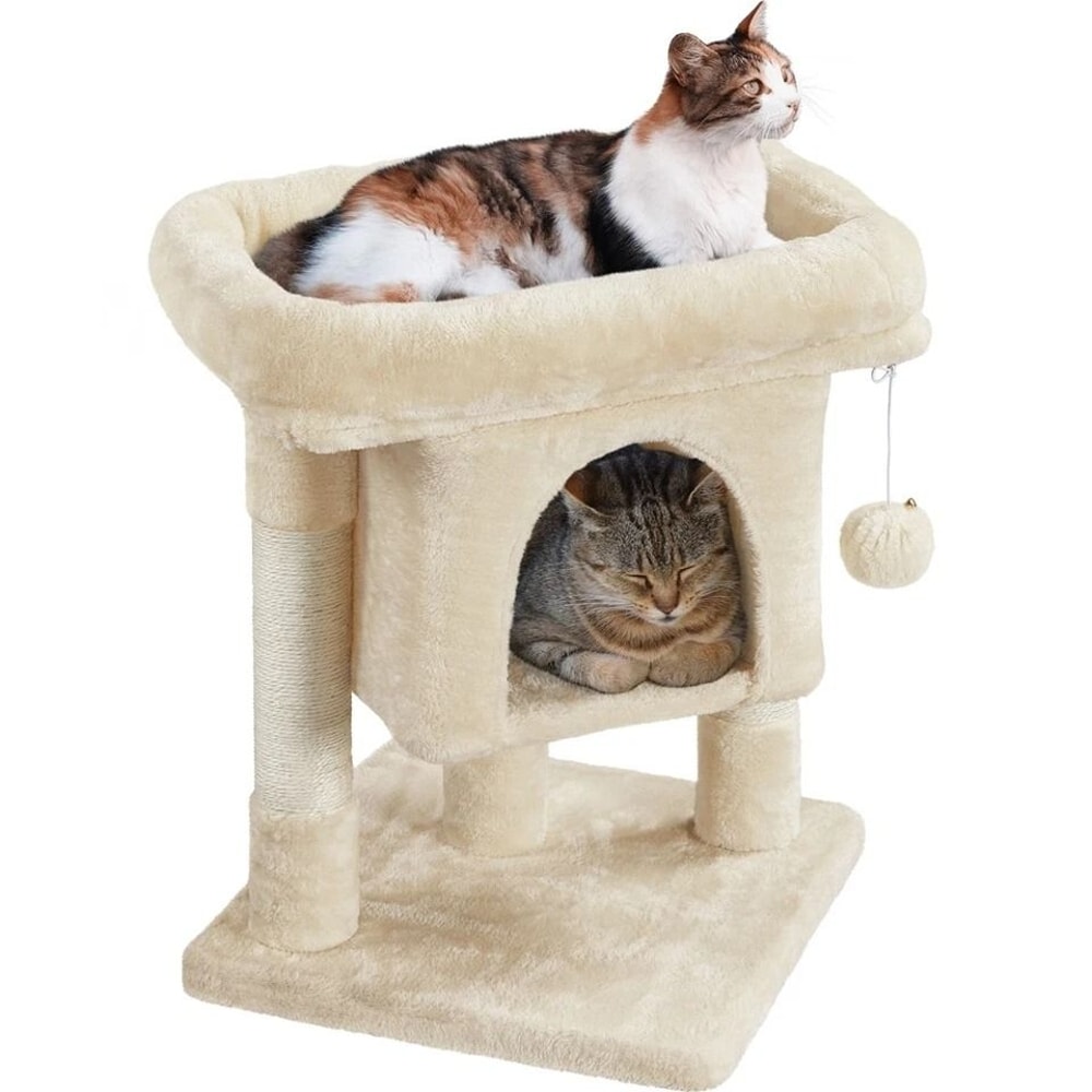 Cozy Cat Tree Tower Plush Condo SisalCovered Scratching Posts MultiLevel Playground For Kittens 1