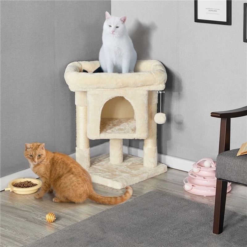 Cozy Cat Tree Tower Plush Condo SisalCovered Scratching Posts MultiLevel Playground For Kittens 6