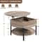 Round Lift Coffee Table With Storage Adjustable Height Sturdy Design Gray Small For Living Room Mul 2