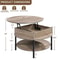Round Lift Coffee Table With Storage Adjustable Height Sturdy Design Gray Small For Living Room Mul 2
