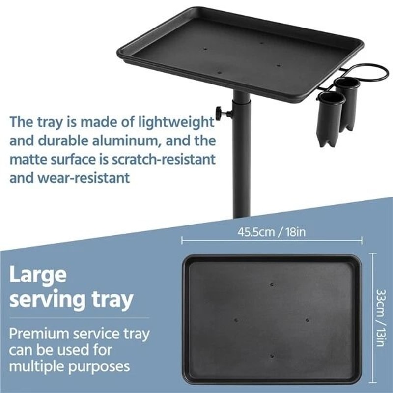 Aluminum Rolling Adjustable Salon Tray Trolley Cart Premium Height Adjustable Easy Mobility For Sal 9