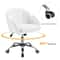 Snowy Cute Petal Vanity Chair Adjustable Swivel Makeup Chair For Women Soft Velvet Office Chair 4