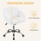 Snowy Cute Petal Vanity Chair Adjustable Swivel Makeup Chair For Women Soft Velvet Office Chair 7