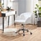 Snowy Cute Petal Vanity Chair Adjustable Swivel Makeup Chair For Women Soft Velvet Office Chair 9