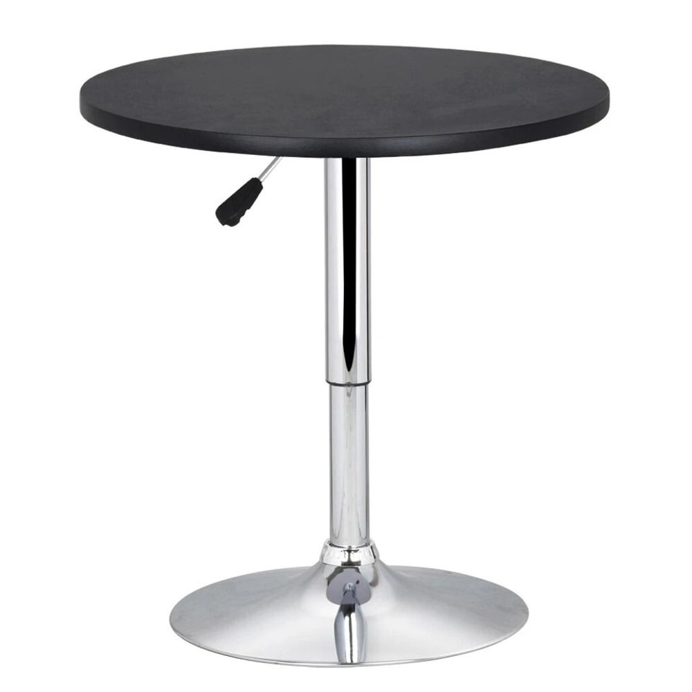 Adjustable Swivel Bar Table Modern Round Black Counter Height Table For Kitchen Dining 0