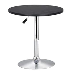 adjustable swivel bar table, modern round black counter height table for kitchen & dining