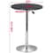 Adjustable Swivel Bar Table Modern Round Black Counter Height Table For Kitchen Dining 8