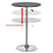 Adjustable Swivel Bar Table Modern Round Black Counter Height Table For Kitchen Dining 9