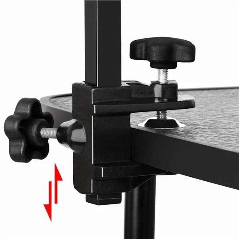 Foldable Portable Pet Grooming Table Adjustable ArmNoose Black HeavyDuty Grooming Station With Stor 4