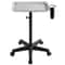 Adjustable Rolling Aluminum Salon Tray Cart Silver Height Adjustable Mobile Spa Trolley For Hair 0