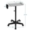 Adjustable Rolling Aluminum Salon Tray Cart Silver Height Adjustable Mobile Spa Trolley For Hair 2