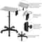 Adjustable Rolling Aluminum Salon Tray Cart Silver Height Adjustable Mobile Spa Trolley For Hair 3