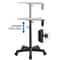 Adjustable Rolling Aluminum Salon Tray Cart Silver Height Adjustable Mobile Spa Trolley For Hair 5