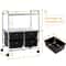 Drawer Rolling Storage Cart With Tier Shelf Black Utility Organizer Cart 11