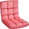 Velvet Gaming Floor Chair Adjustable Positions Pink 0