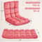 Velvet Gaming Floor Chair Adjustable Positions Pink 3