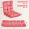Velvet Gaming Floor Chair Adjustable Positions Pink 3