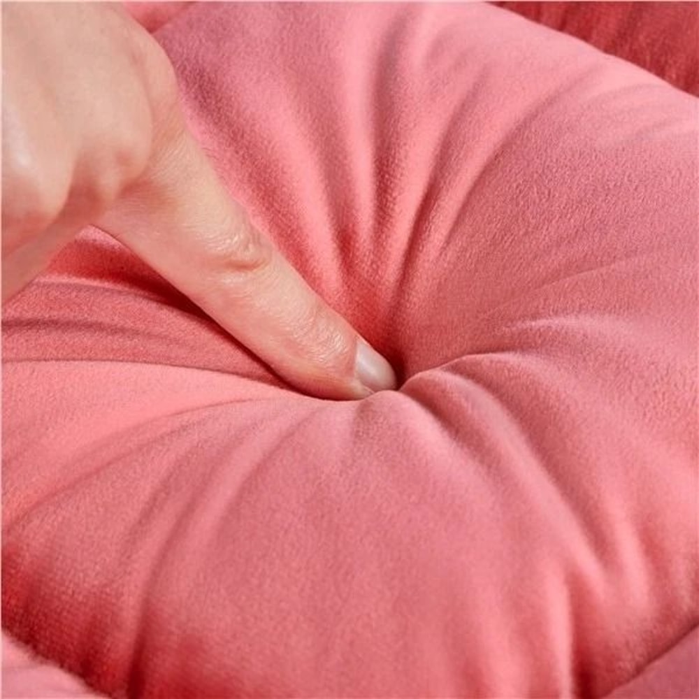 Velvet Gaming Floor Chair Adjustable Positions Pink 8