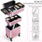 Rolling Makeup Train Case With Detachable Compartments And Detachable Wheels 19