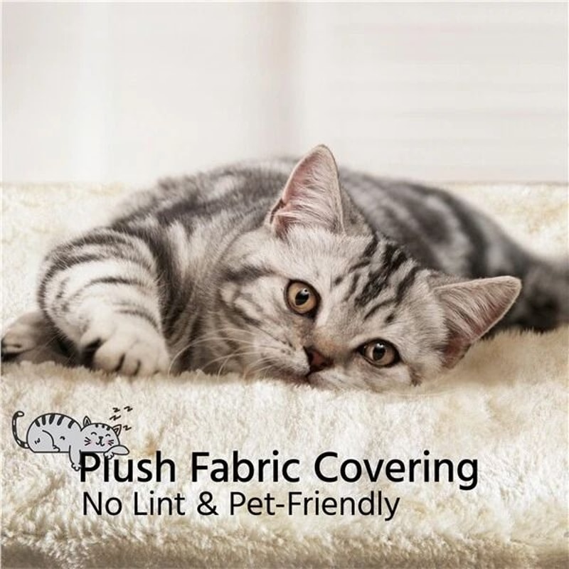 Plush Cat Tree With CondoNestPlatform For Indoor Kittens Cozy Cat Furniture 5
